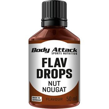 Body Attack - Flav Drops - Nuss Nougat - 50ml Aromatropfen