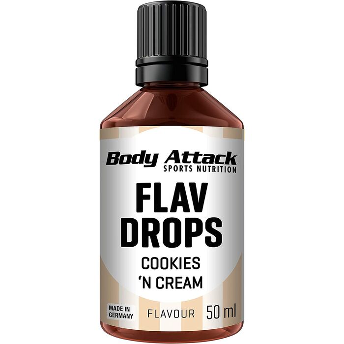Body Attack - Flav Drops - Cookies and Cream - 50ml Aromatropfen