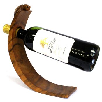 Davartis - Balance Weinflaschenhalter aus Holz - Schildkrte