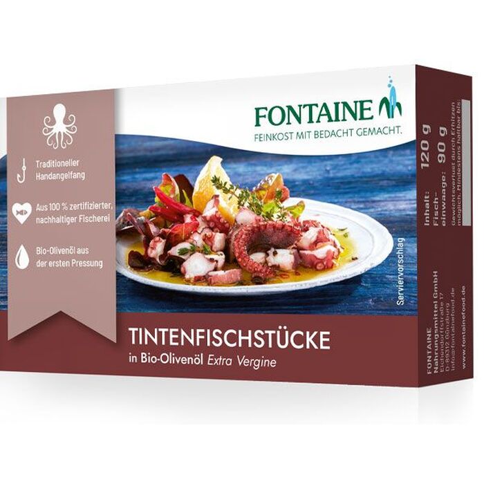 Fontaine - Tintenfischstücke in Olivenöl - 120g