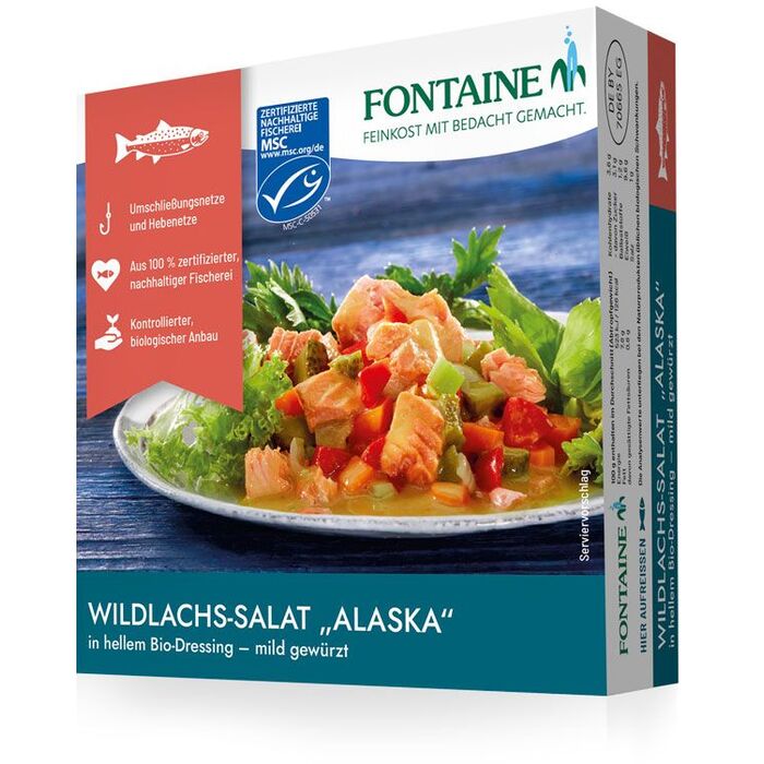 Fontaine - Wildlachssalat Alaska in hellem Bio Dressing