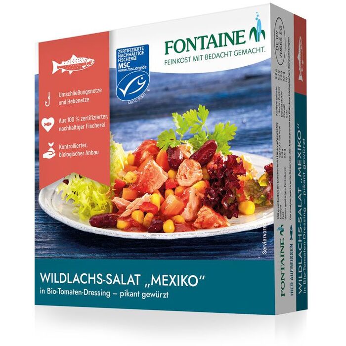Fontaine - Wildlachssalat Mexiko in Tomaten-Dressing - 200g