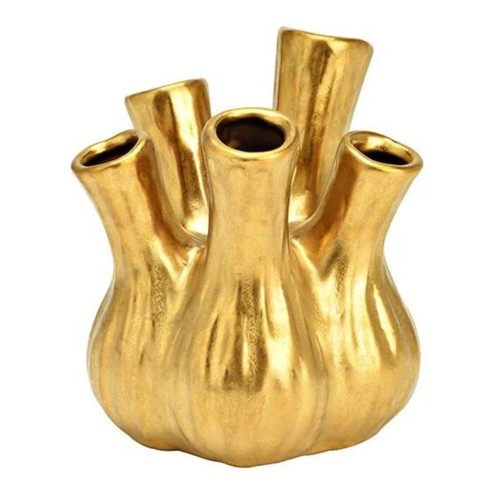Davartis - Vase aus Keramik - goldfarben