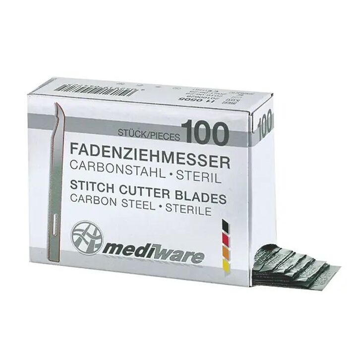 Mediware - Fadenziehmesser aus Carbonstahl - 100 Stck  65mm
