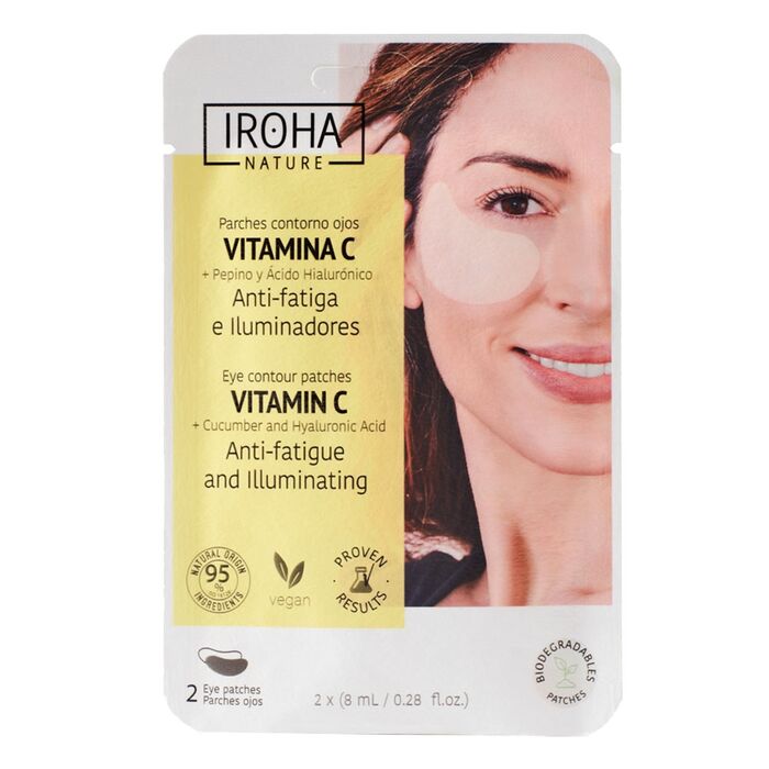 Iroha Nature - Augenkonturpflaster - 8ml mit Vitamin C, Gurke & Hyaluron