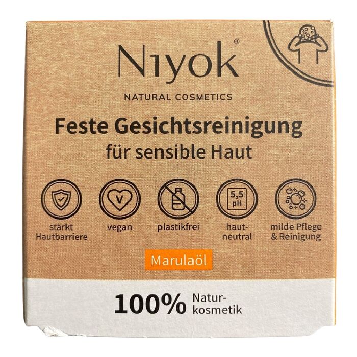 Niyok - Feste Gesichtsreinigung fr sensible Haut - 80g Marulal