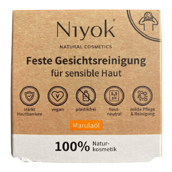 Niyok - Feste Gesichtsreinigung fr sensible Haut - 80g...