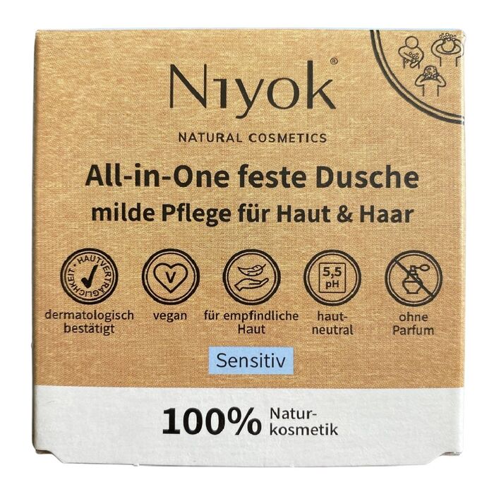 Niyok - Feste Dusche All in One - 80g Sensitiv