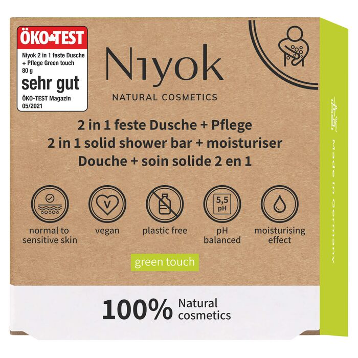 Niyok - 2in1 Feste Dusche & Pflege - 80g Green touch