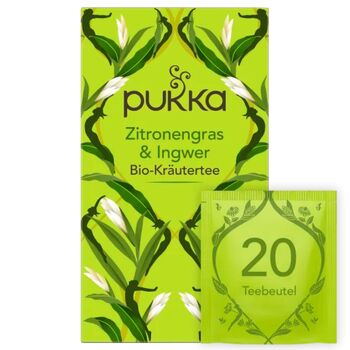 Pukka - Zitronengras & Ingwer Bio Kräutertee -...