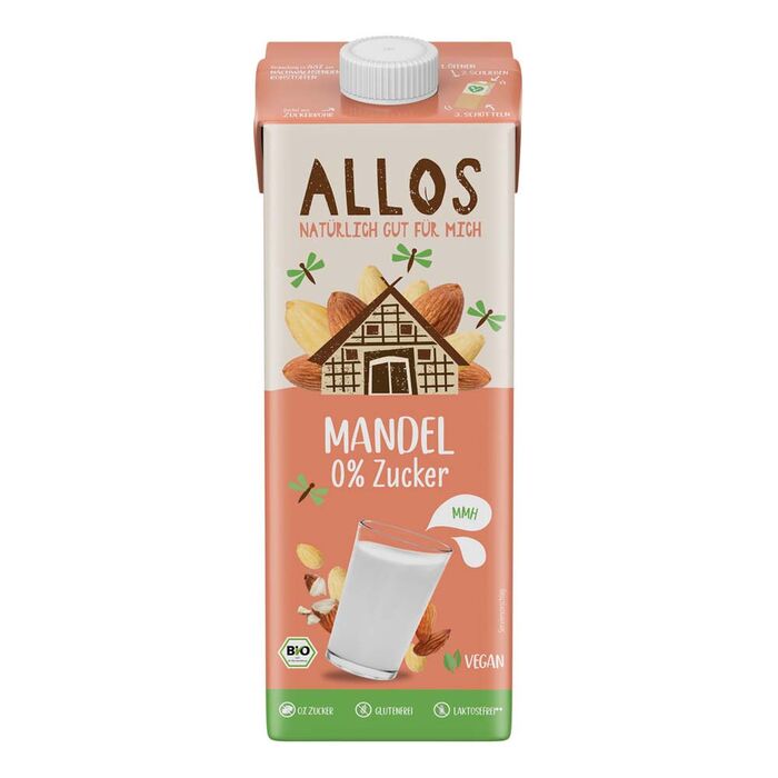 Allos - Bio Mandel Drink Naturell 0% Zucker - 1000ml