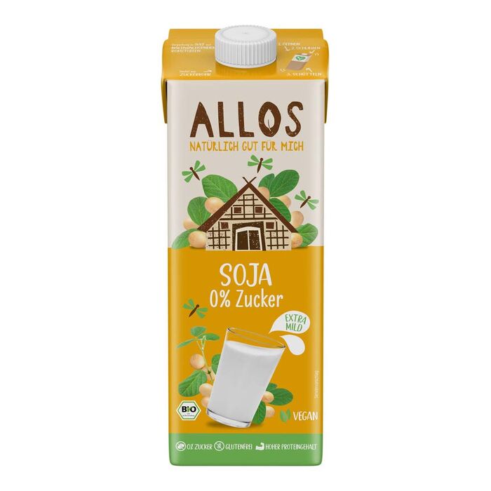 Allos - Bio Soja Drink Naturell 0% Zucker - 1000ml ungesüßt