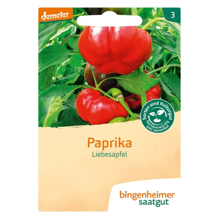 Bingenheimer Saatgut - Bio Blockpaprika Liebesapfel - ca. 21 Korn Demeter