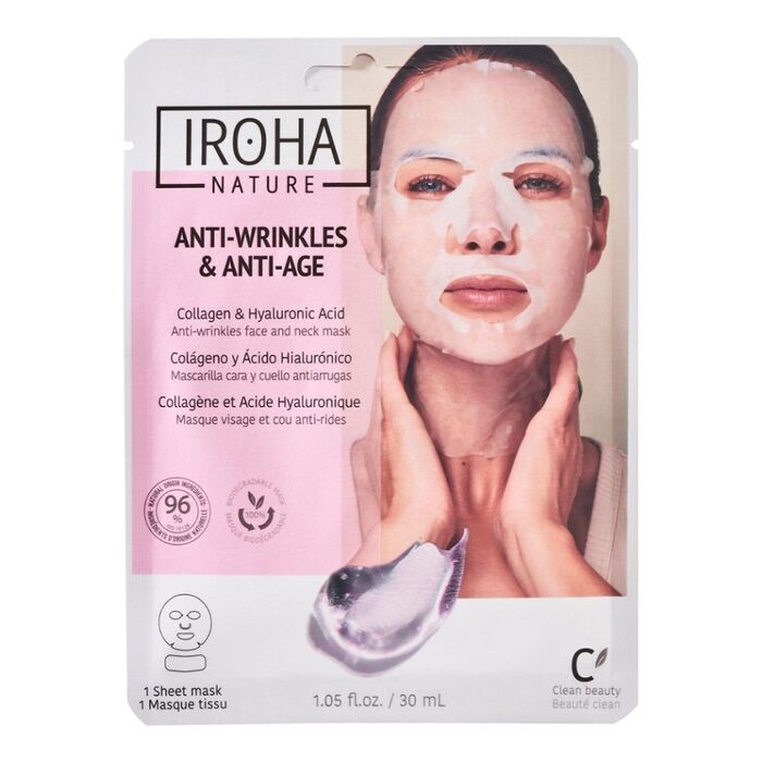 Iroha Nature - Vliesmaske Collagen - 30ml AntiWrinkles & AntiAge