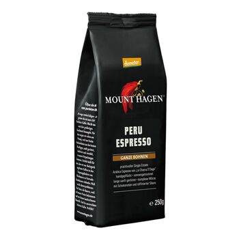 Mount Hagen - Bio Espresso ganze Bohnen Peru - 250g demeter