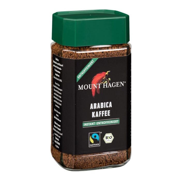 Mount Hagen - Bio Instant Kaffee - 100g entkoffeiniert im Glas