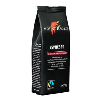 Mount Hagen - Bio Espresso gemahlen - 250g entkoffeiniert