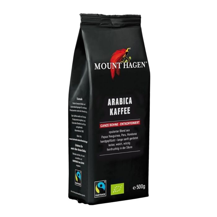Mount Hagen - Bio Rstkaffee ganze Bohnen - 500g entkoffeiniert