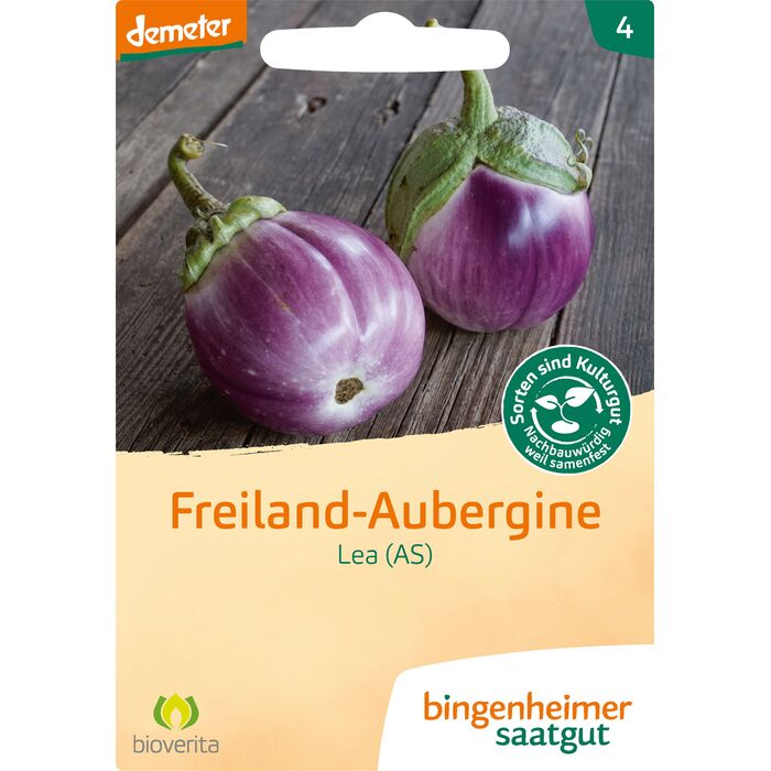 Bingenheimer Saatgut - Bio Freiland-Aubergine Lea - ca. 22 Korn Demeter