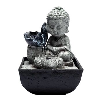 Davartis - Kleiner Buddha Springbrunnen - aus Polyresin