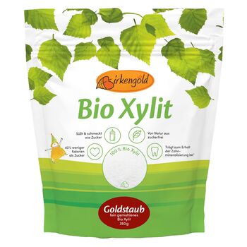 Birkengold - Bio Xylit Goldstaub fein gemahlen - 350g Beutel