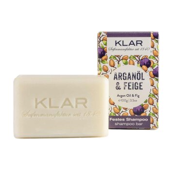 KLAR Seifenmanufaktur - festes Shampoo Argan & Feige - 100g