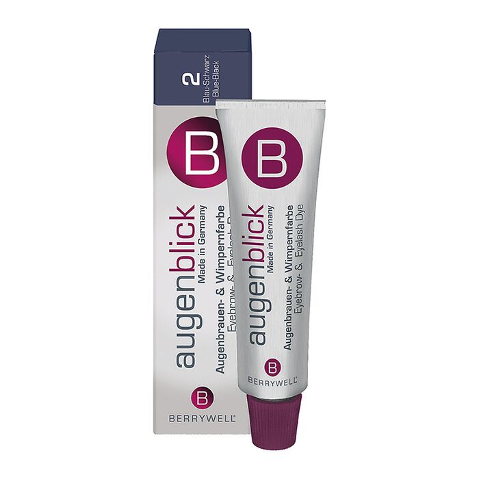 Berrywell - Augenbrauen und Wimpernfarbe - #2 Blau-Schwarz - 15ml -  für Wimpern&Brauen