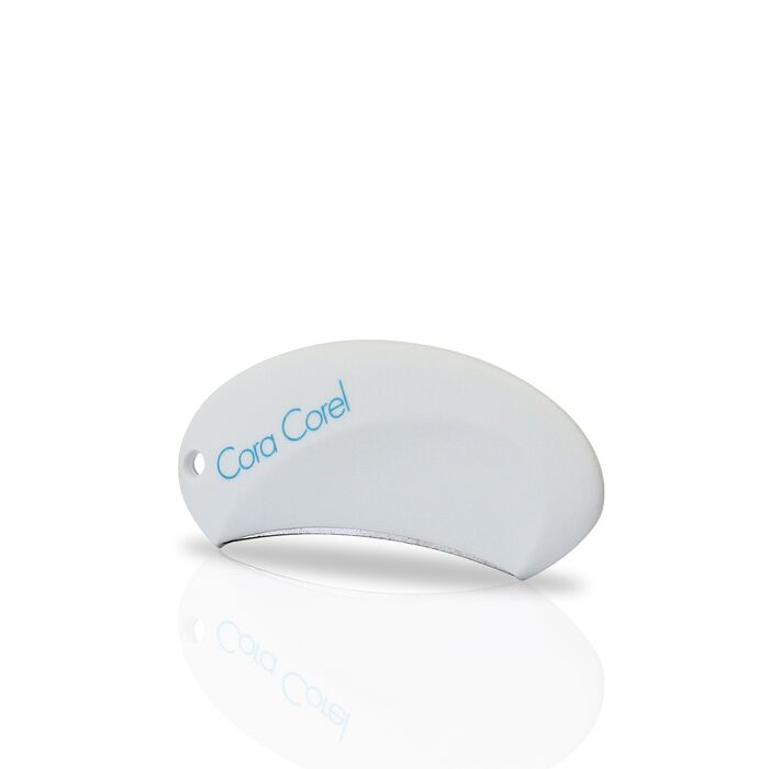 Cora Corel - Halbrund Taschenfeile - für unterwegs, ergonomische Form